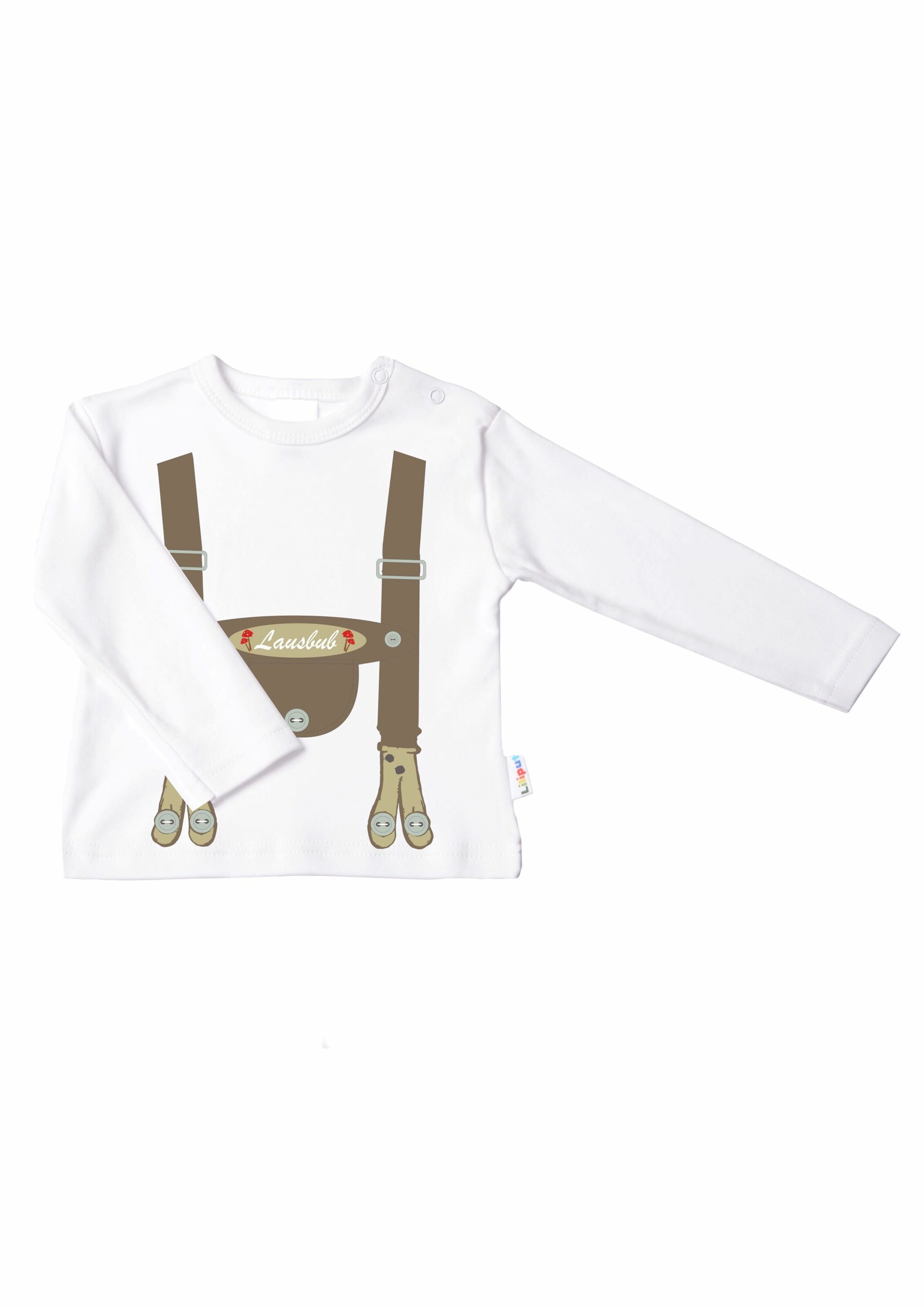 LILIPUT Shirt 'Lausbub' in White: front