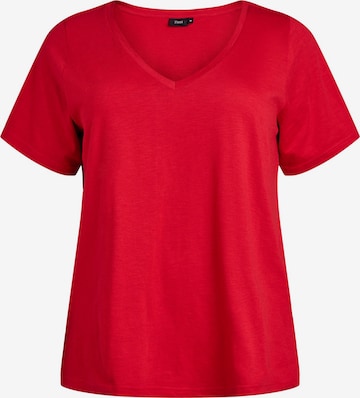 sarkans Zizzi T-Krekls 'Rea': no priekšpuses