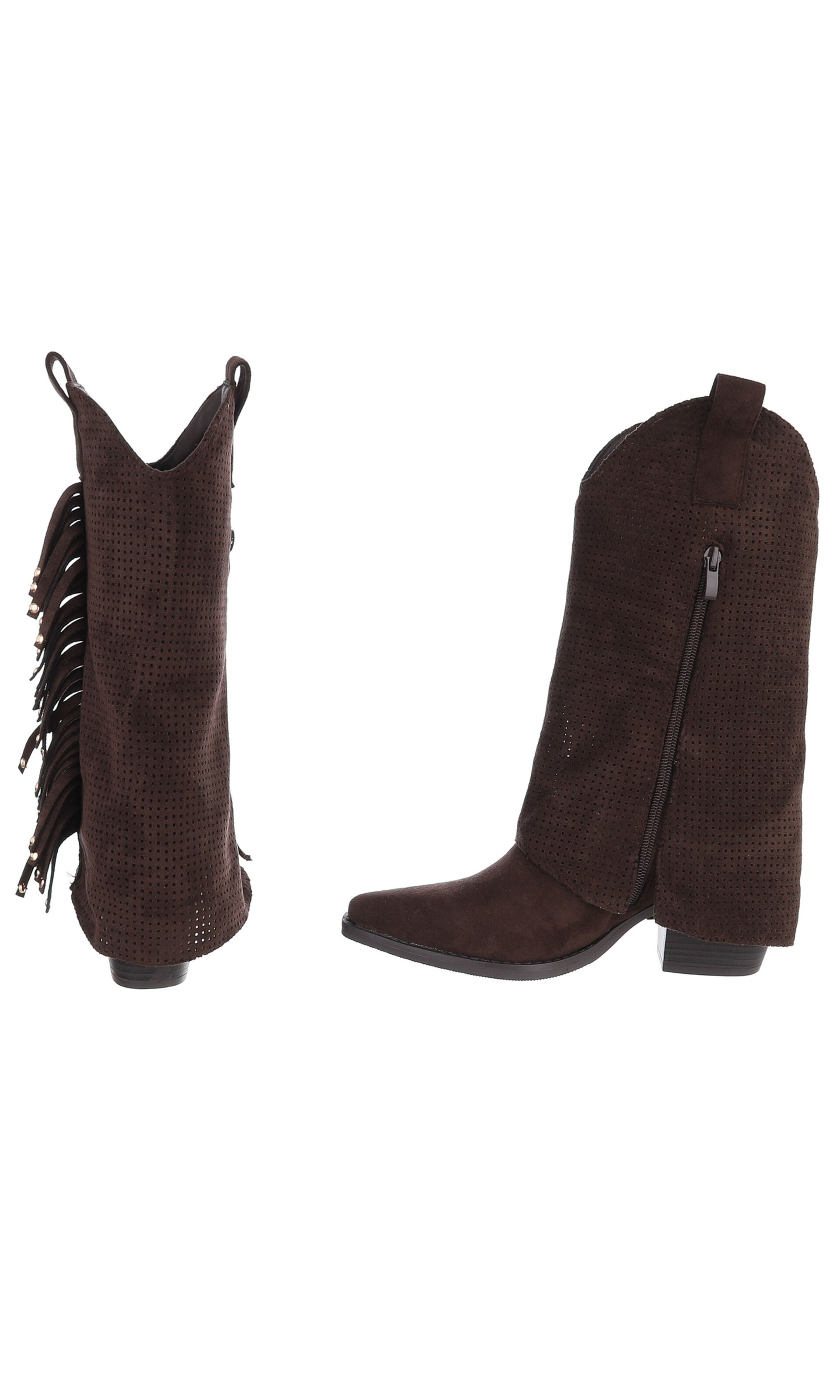 Ital-Design Cowboystiefel in Braun