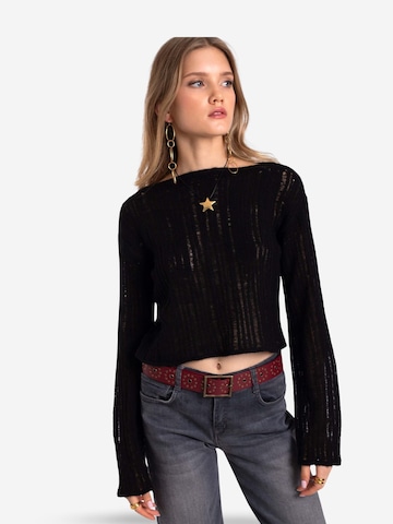 Pull-over THE-ARE en noir : devant