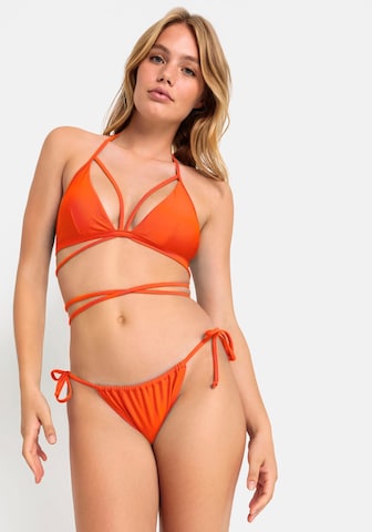 LSCN by LASCANA Trikotni nedrčki Bikini zgornji del 'Gina' | rdeča barva: sprednja stran