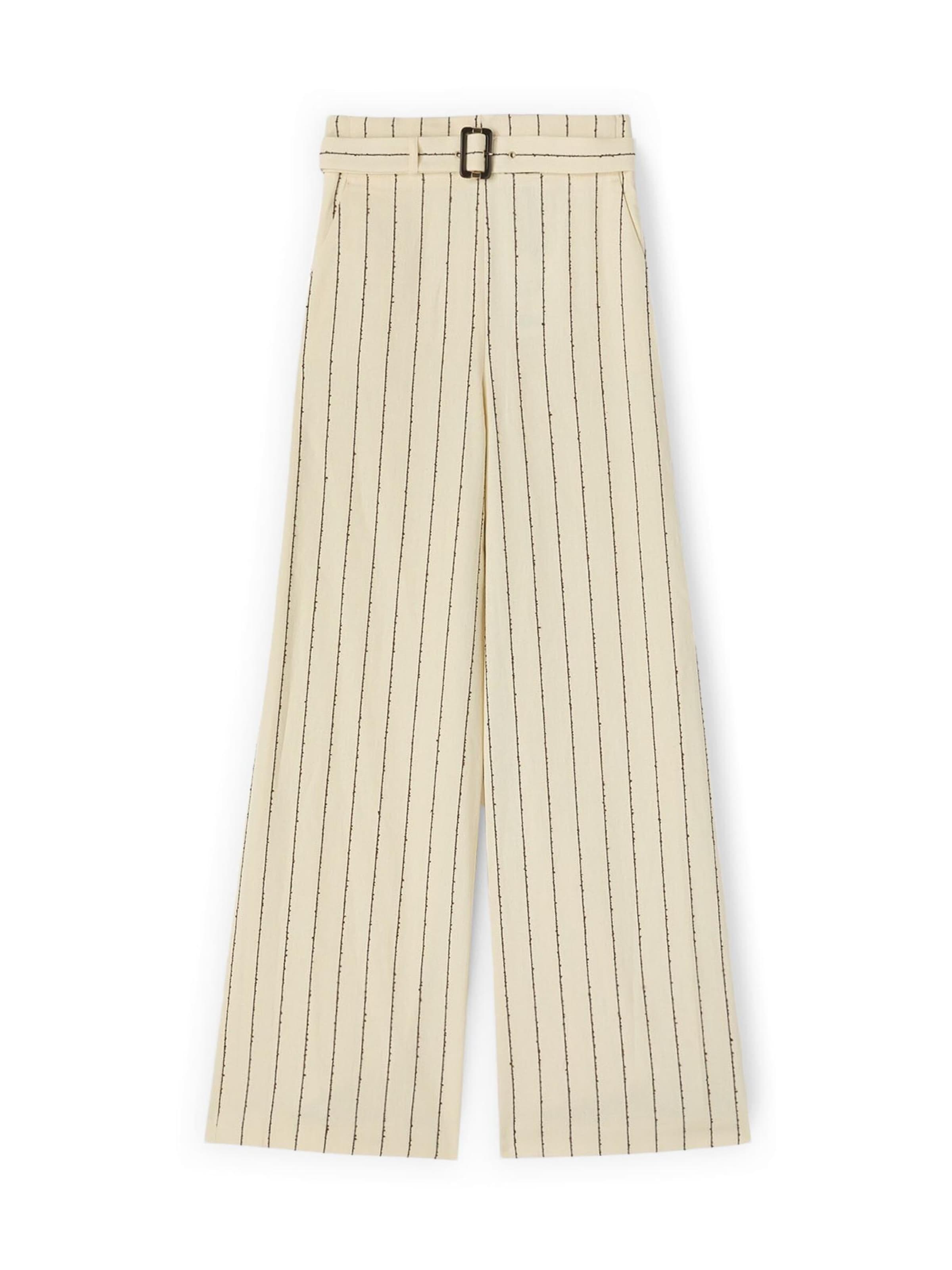 MOTIVI Wide leg Trousers in Beige: front
