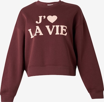 ONLYSweater majica 'ONLBEST' - smeđa boja: prednji dio