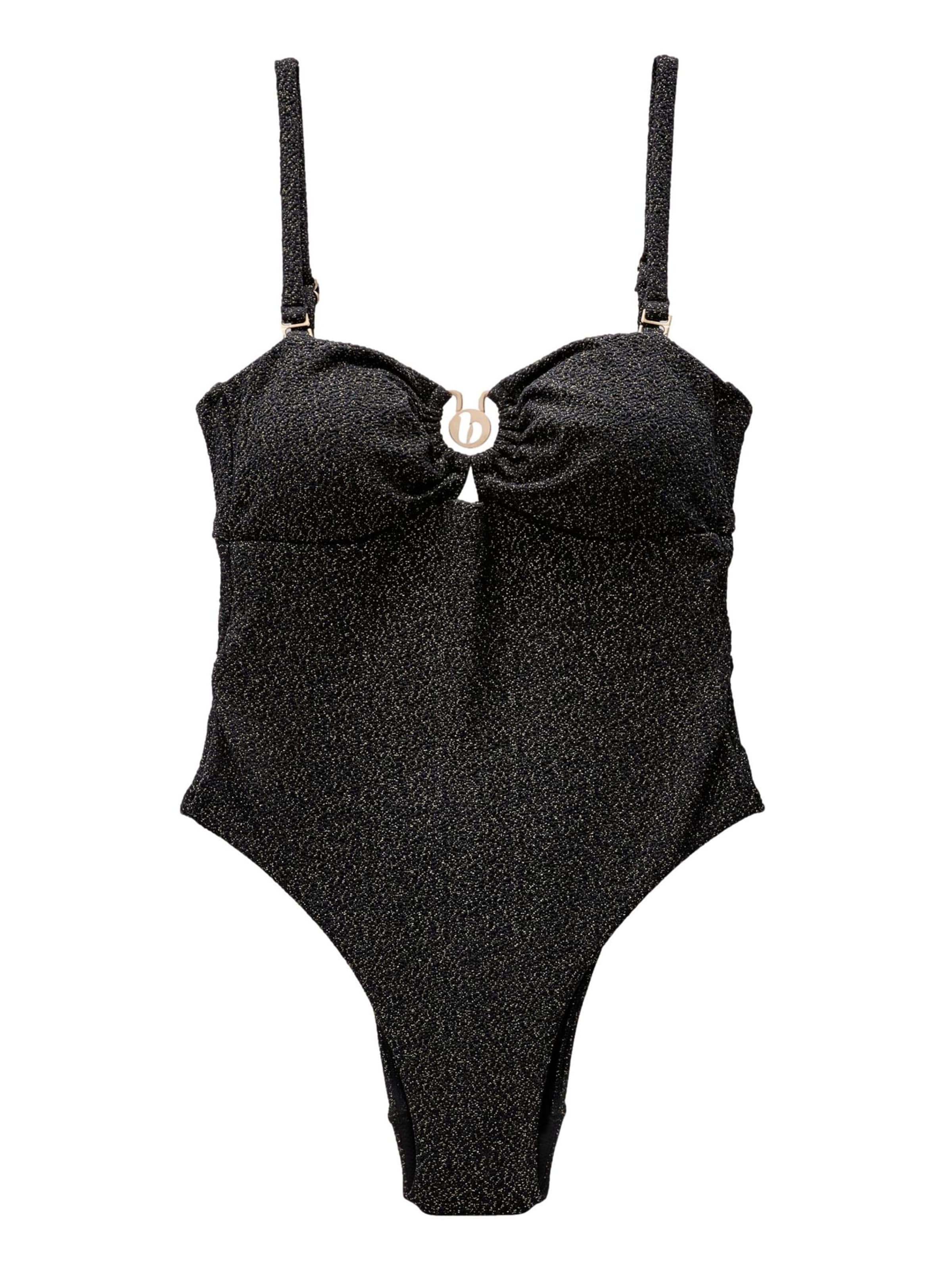 B by Ted Baker Сутиен бандо Бански костюм в черно: отпред