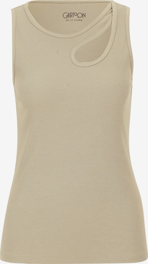 Cartoon Basic-Top mit Rundhalsausschnitt in sand, Produktansicht