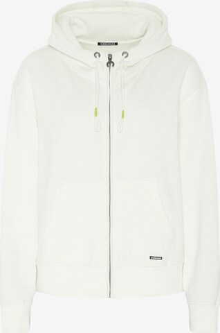 CHIEMSEE Zip-Up Hoodie in White: front