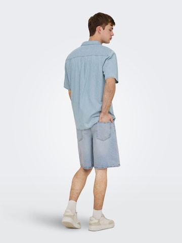 Only & Sons regular Jeans i blå