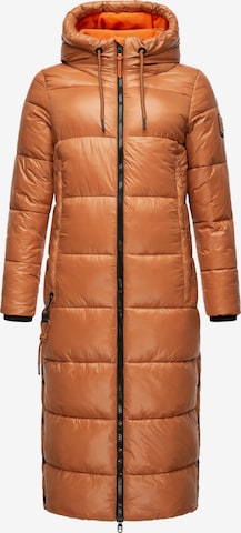 NAVAHOO Winter coat 'Schmuseengel' in Brown: front