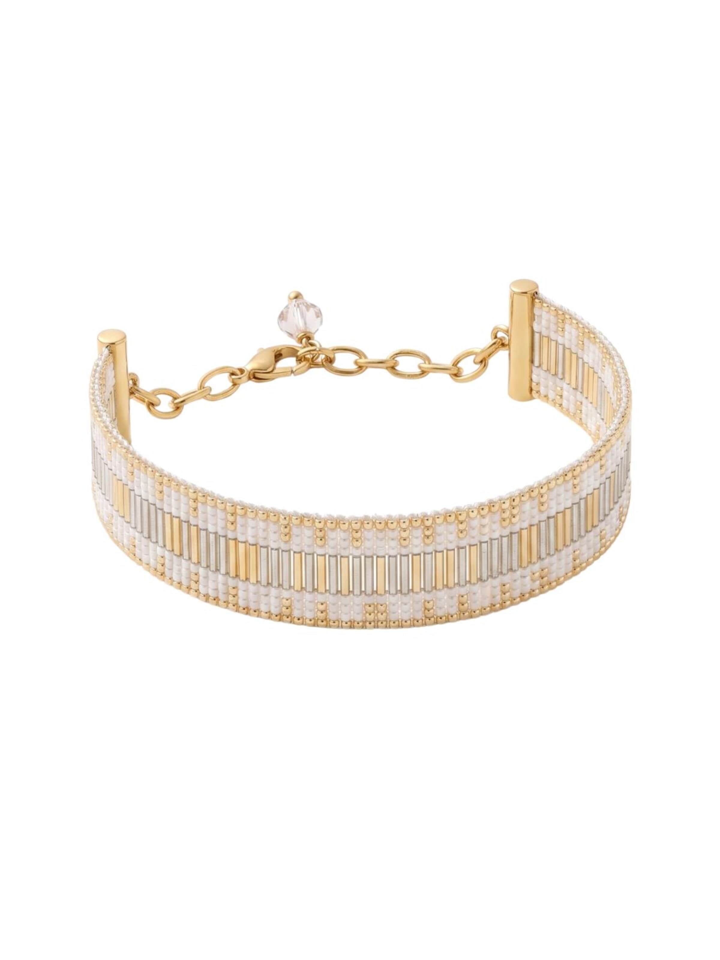 THE GEM STORIES JEWELRY Bracelet 'Golden Sand' in White: front