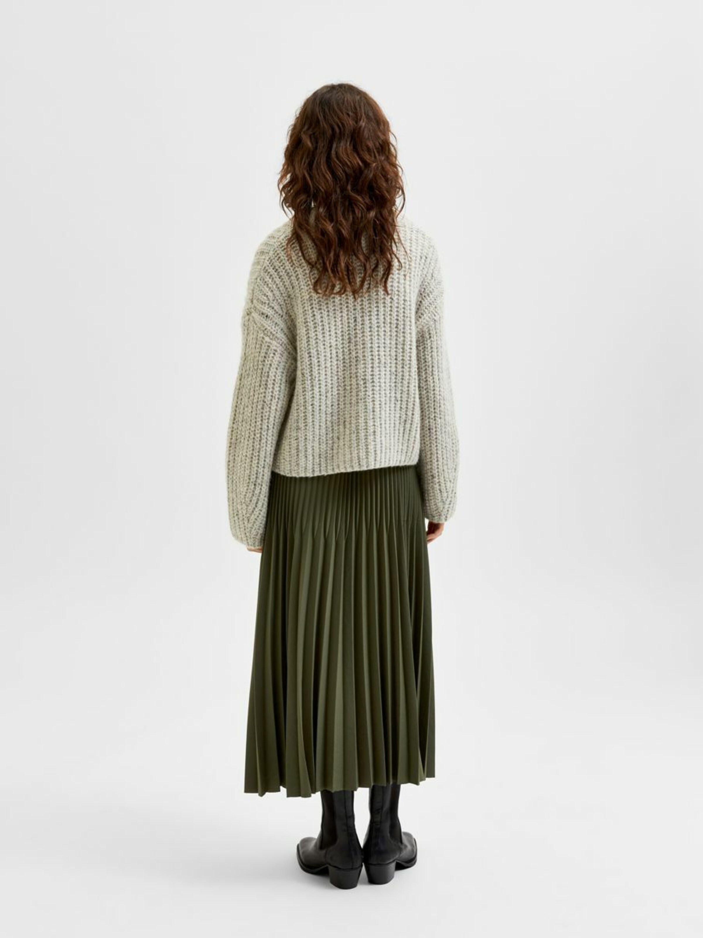 Selected Femme Petite Pullover in Graumeliert 