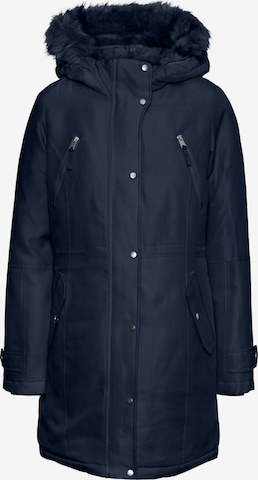 VERO MODA Winterparka 'TRACK' in Blauw: voorkant
