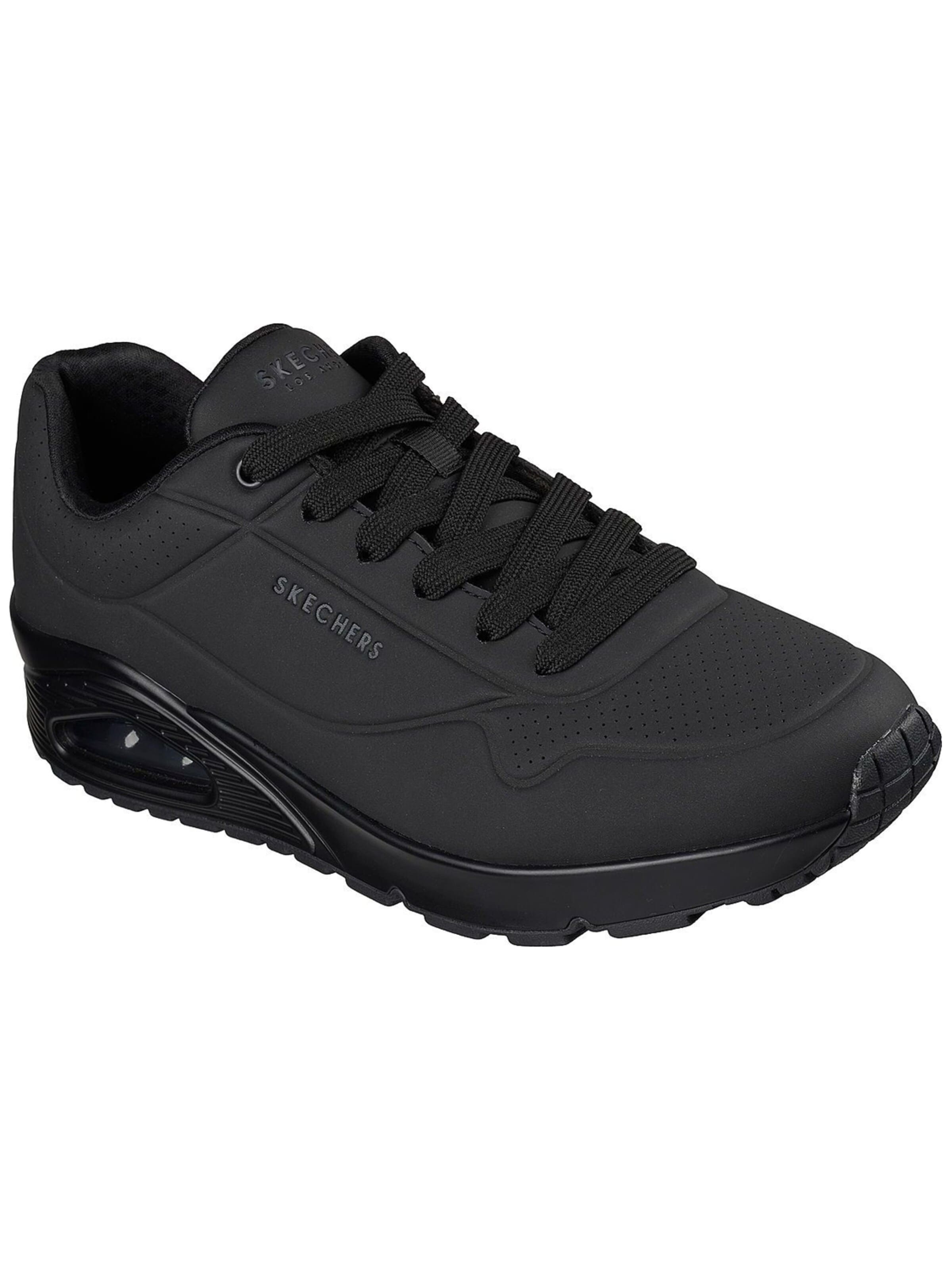 SKECHERS Sportschoen 'Skechers Uno-Stand On Air' in Zwart: voorkant