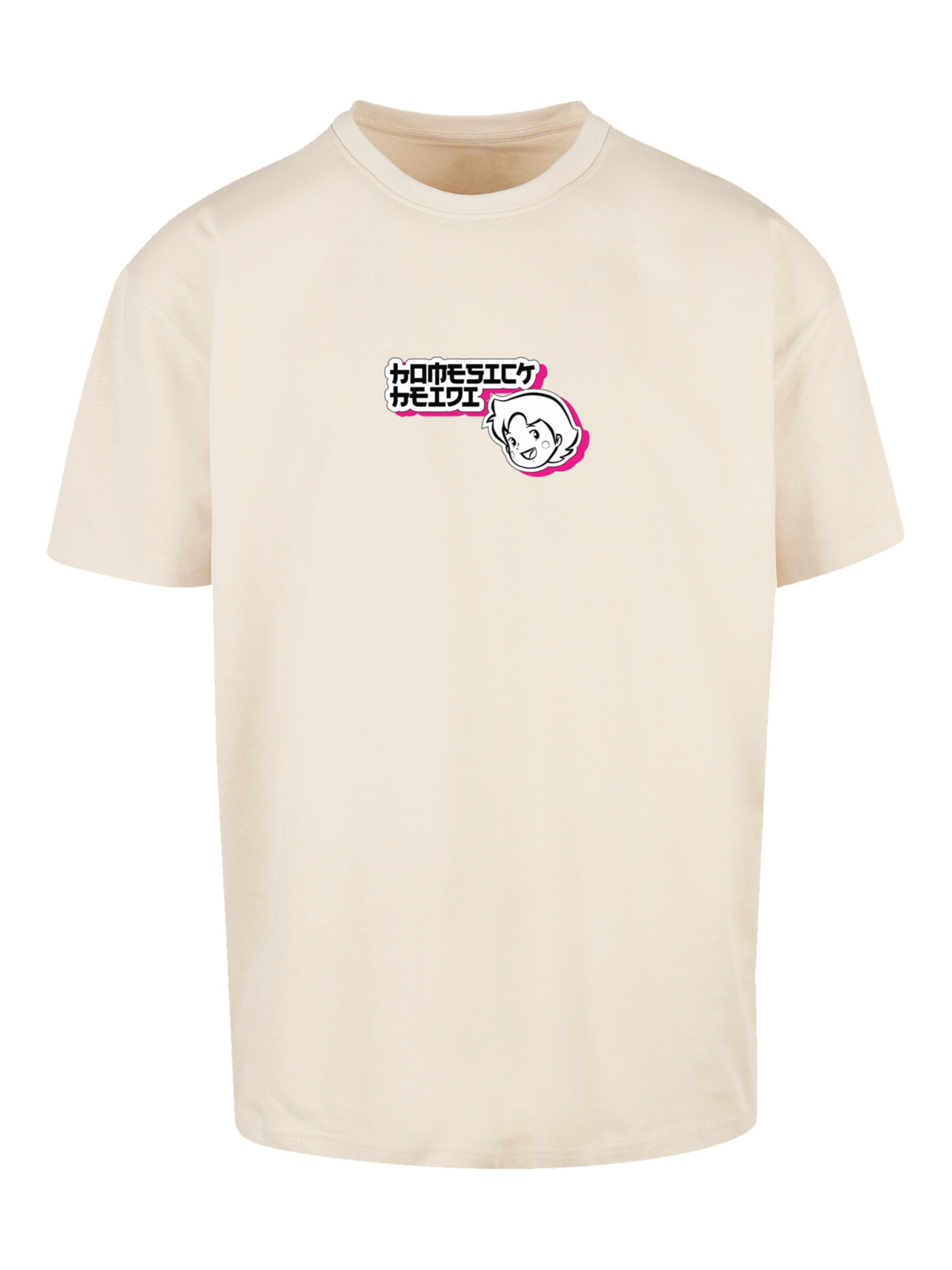 T-Shirt 'Heidi Homesick Heroes of Childhood' F4NT4STIC en beige : devant