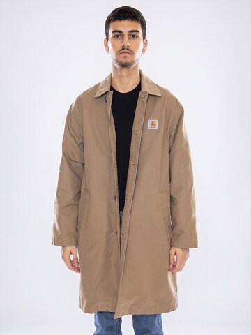 Carhartt WIP Between-season jacket 'Webster Coat Leather / Leather' in Brown