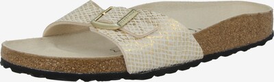 BIRKENSTOCK Pantolette 'Madrid' i kräm / guld, Produktvy