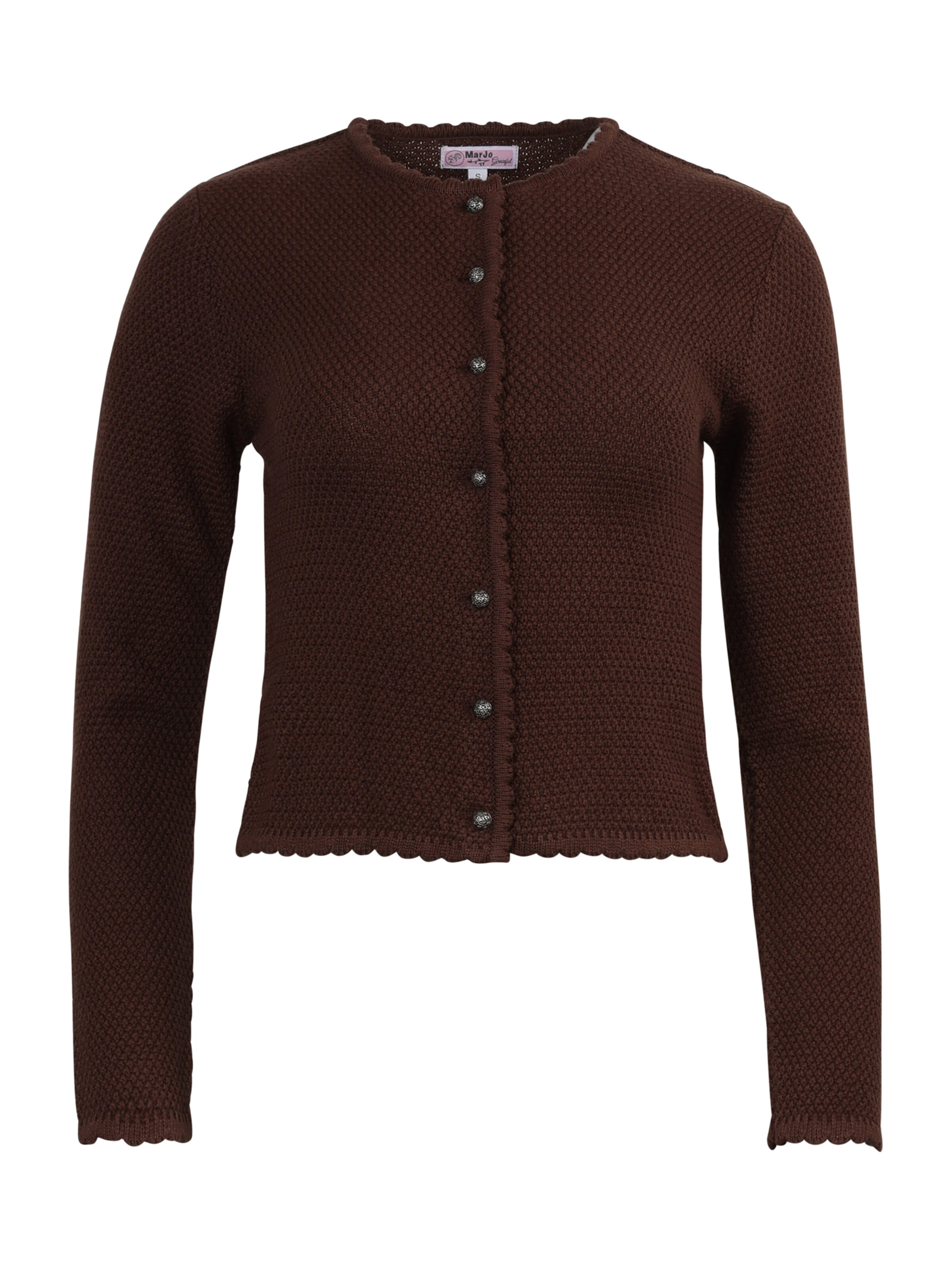 MARJO Dirndl pletena jakna 'Vilseck II' u čokolada, Pregled proizvoda