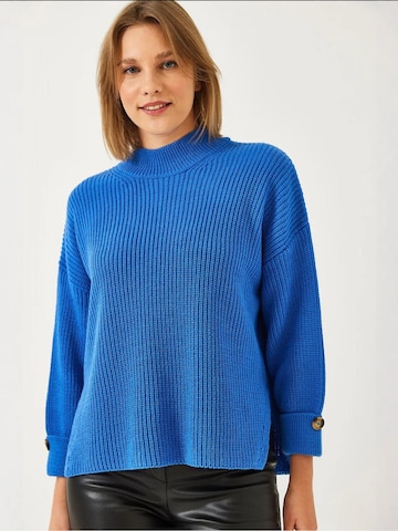Pullover di Bianco Lucci in blu: frontale