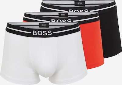 BOSS Casual Boxershorts in de kleur Lichtrood / Zwart / Offwhite, Productweergave