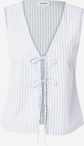 WEEKDAY Bluse 'Cecile' in Blau: Vorderseite