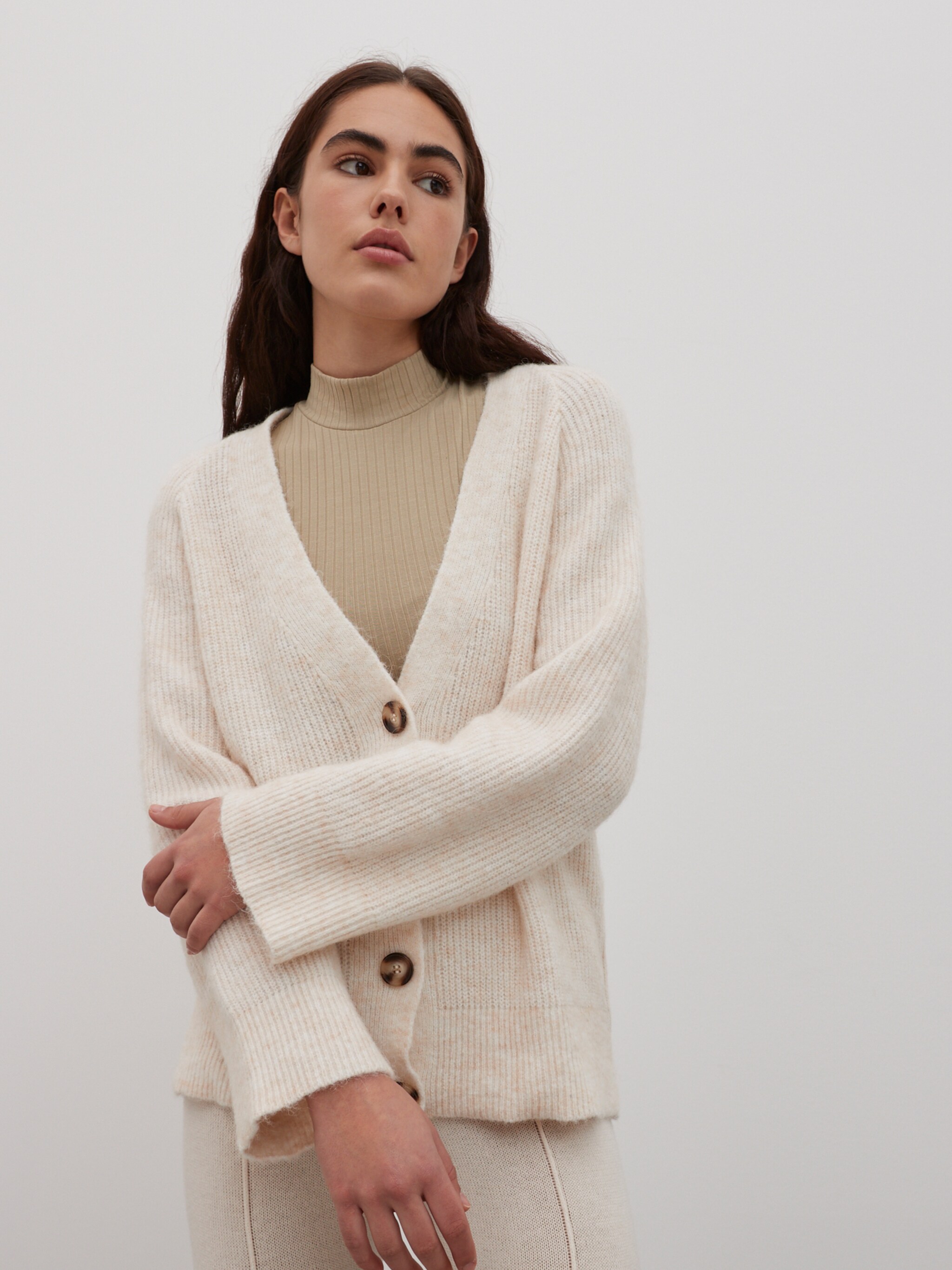 EDITED Producten Gebreid vest 'Tala' Beige
