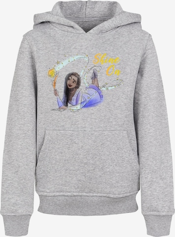 ABSOLUTE CULT Sweatshirt 'Wish - Shine On Asha Lying' in Grijs: voorkant