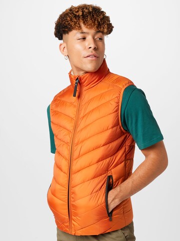 TOM TAILOR Vest in Orange: front