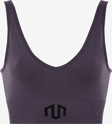 MOROTAI Sport-BH 'Naikan' in Lila: Vorderseite
