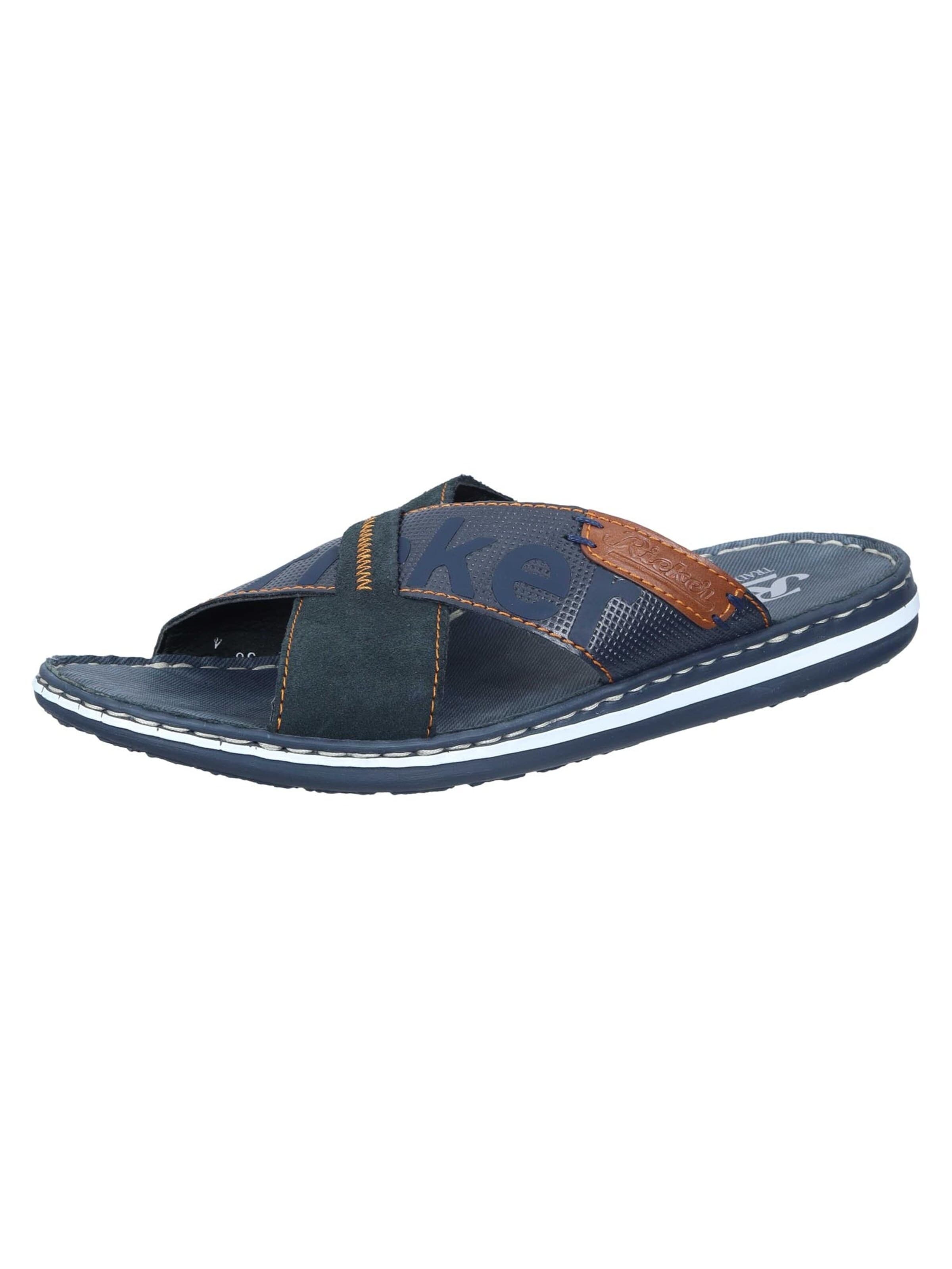 Rieker Muiltjes 'Basic' in Blauw: voorkant