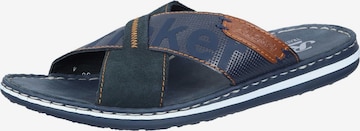 Rieker Muiltjes 'Basic' in Blauw: voorkant