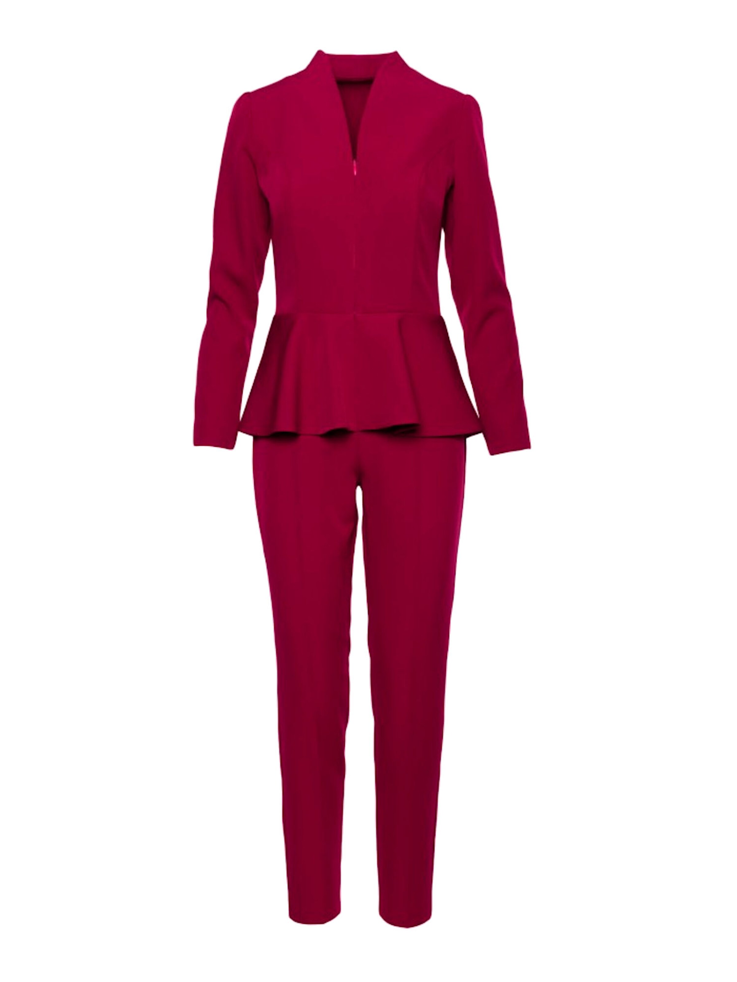 Numoco Jumpsuit 'Marlene'‌‌‌‌‌‌‌‌ in bordeaux, Produktansicht