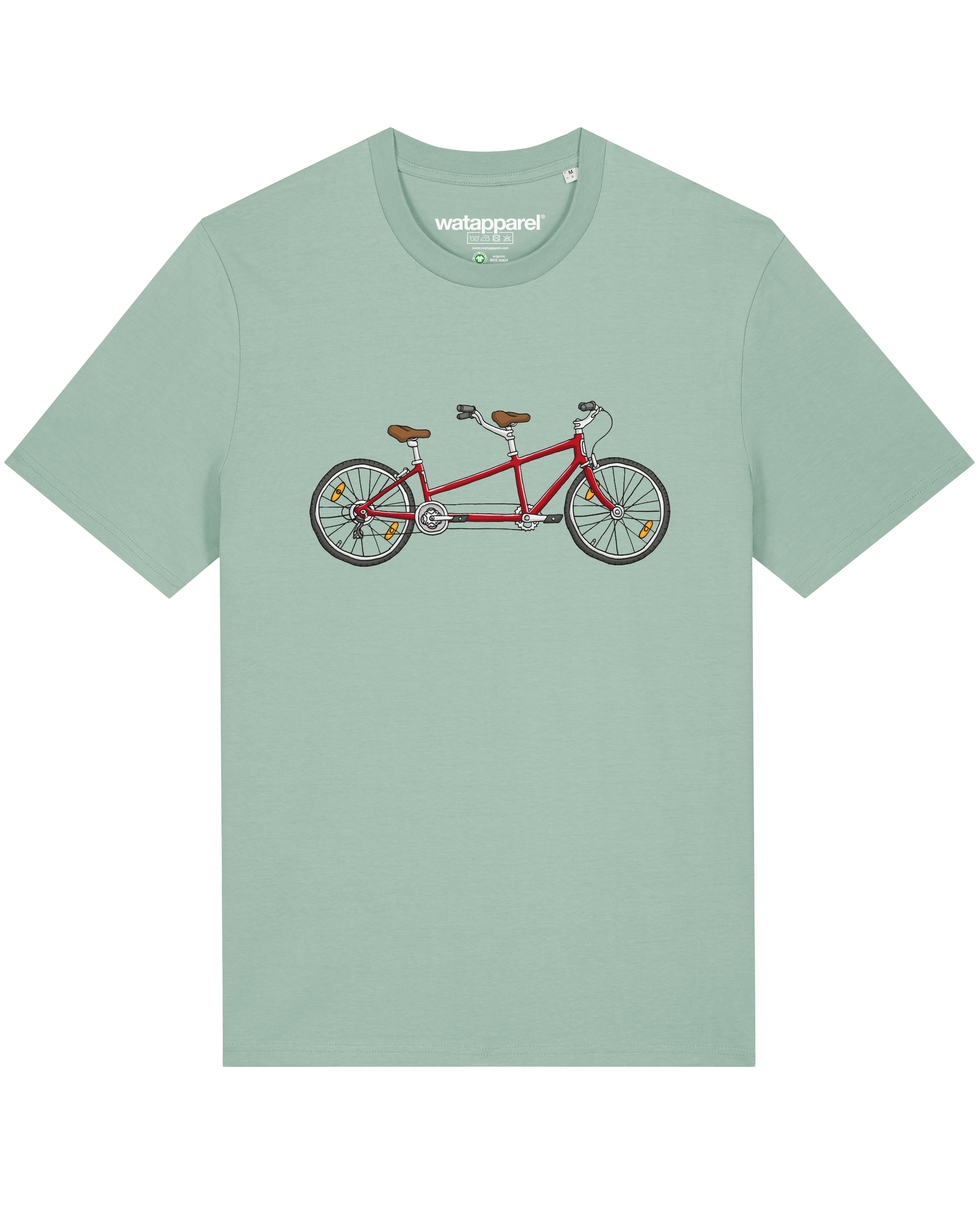 T-Shirt ' Tandem ' Watapparel en vert : devant