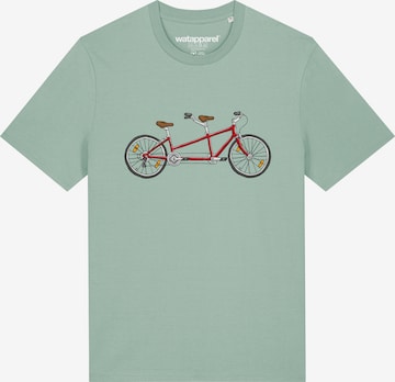 T-Shirt ' Tandem ' Watapparel en vert : devant