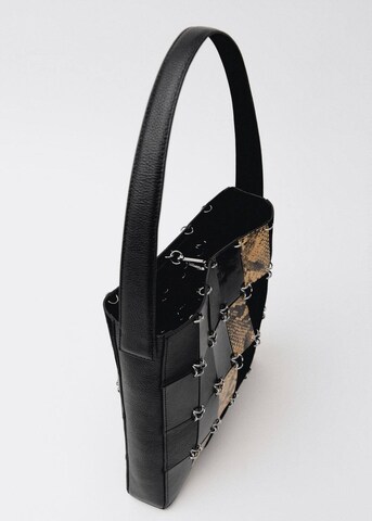 MANGO Shoulder Bag 'Min Patch' in Black