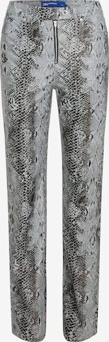 KARL LAGERFELD JEANS Szabványos Nadrág 'Snake' - szürke: elől