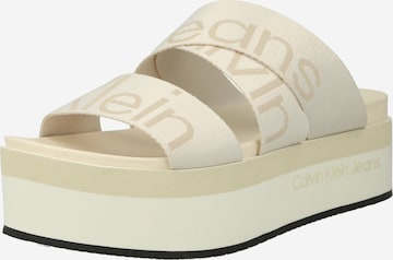 Calvin Klein Jeans Mule in White: front