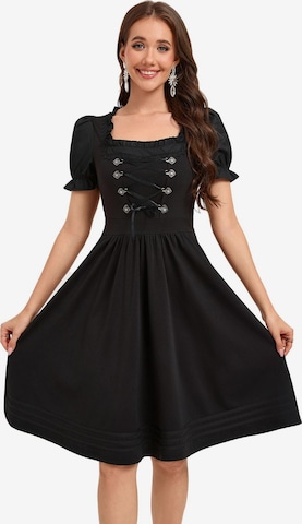 Yesfashion Dirndl in Black: front