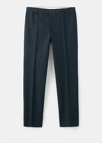 MANGO MAN Regular Pleated Pants 'Hans' in Blue