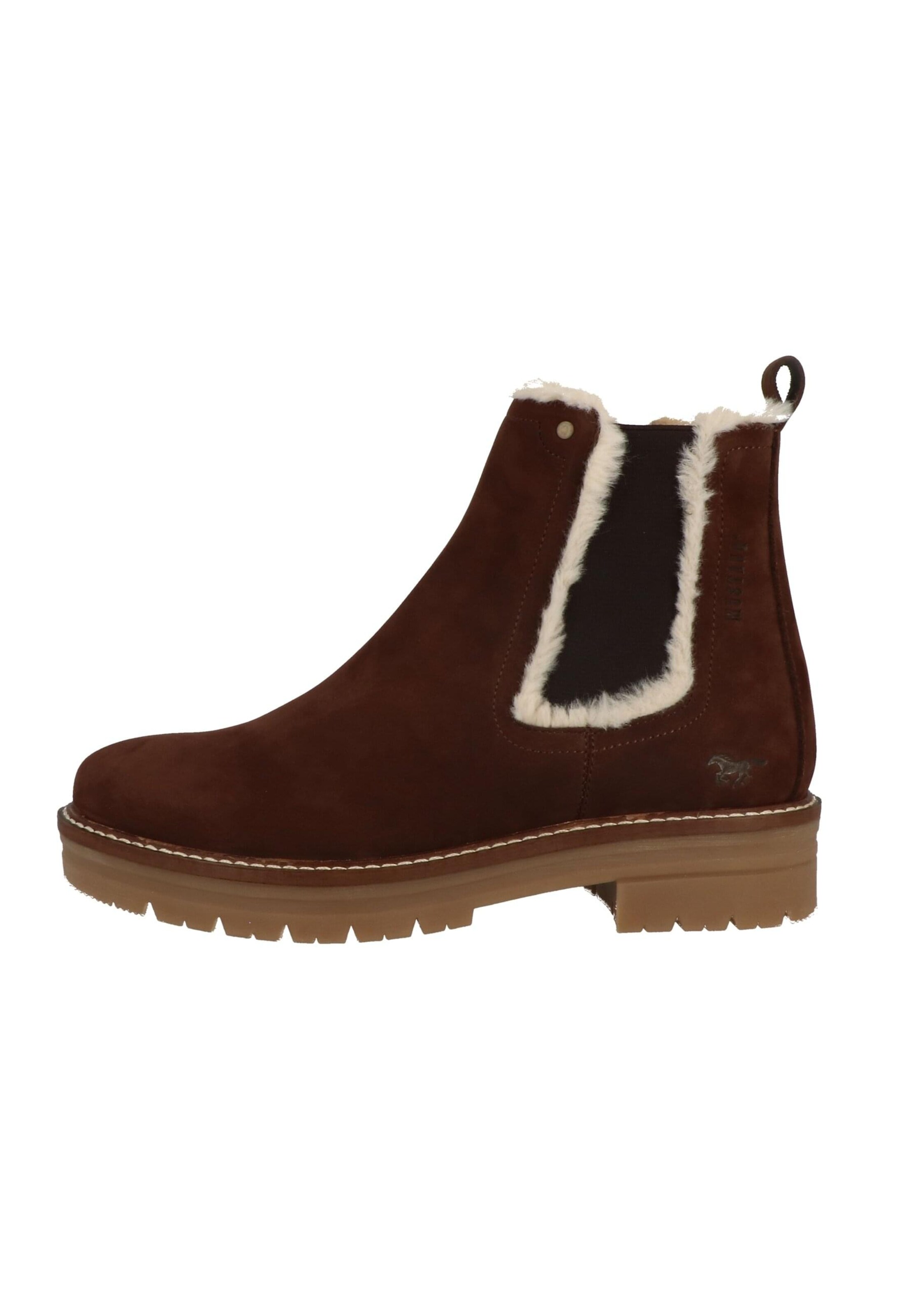 MUSTANG - Botas chelsea 'Verona' em castanho: frente