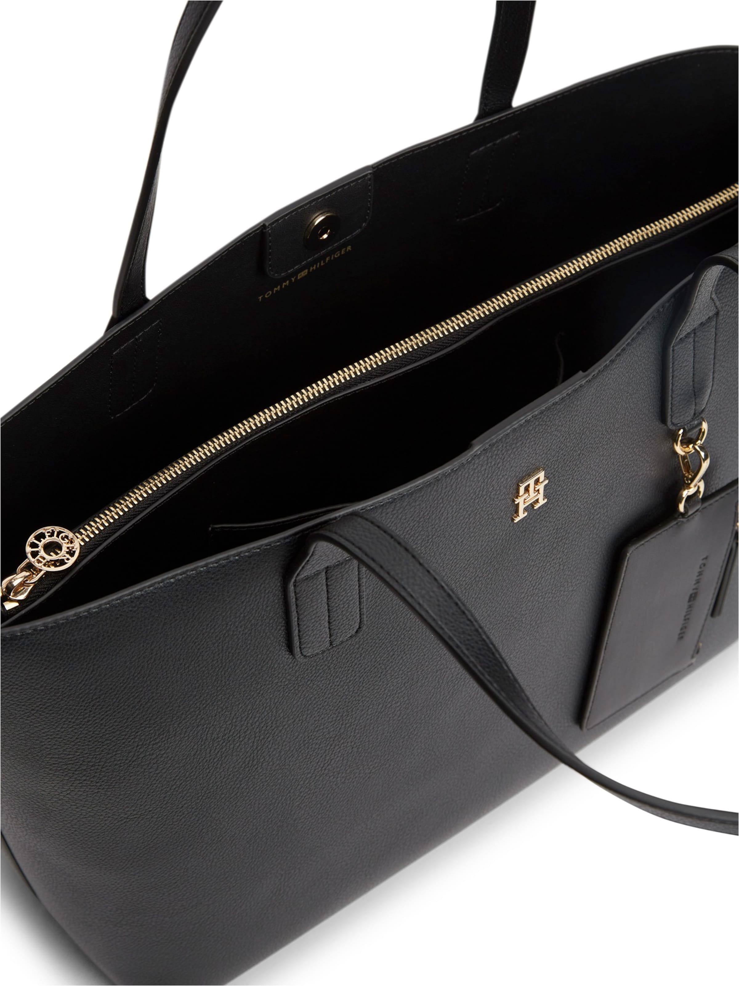TOMMY HILFIGER Shopper in Schwarz