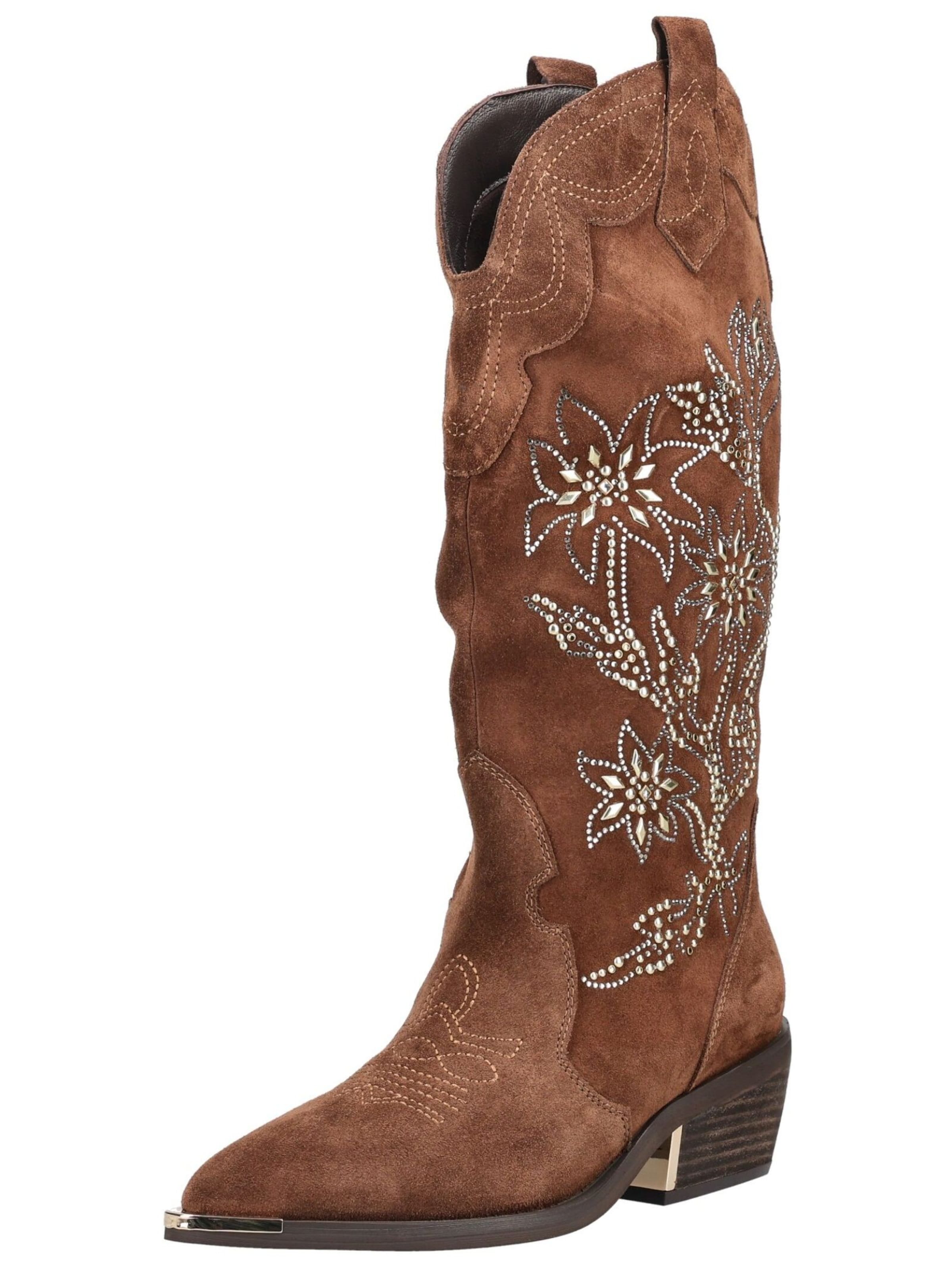 Alma En Pena Cowboystiefel in Beige: Vorderseite