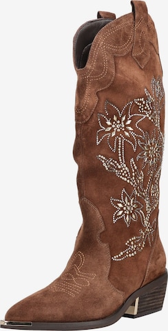 Bottes de cowboy Alma En Pena en beige : devant
