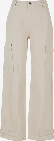 Pantalon cargo DEF en beige : devant