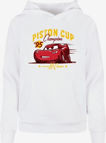 ABSOLUTE CULT Sweatshirt 'Cars - Piston Cup Champion' in Weiß: predná strana