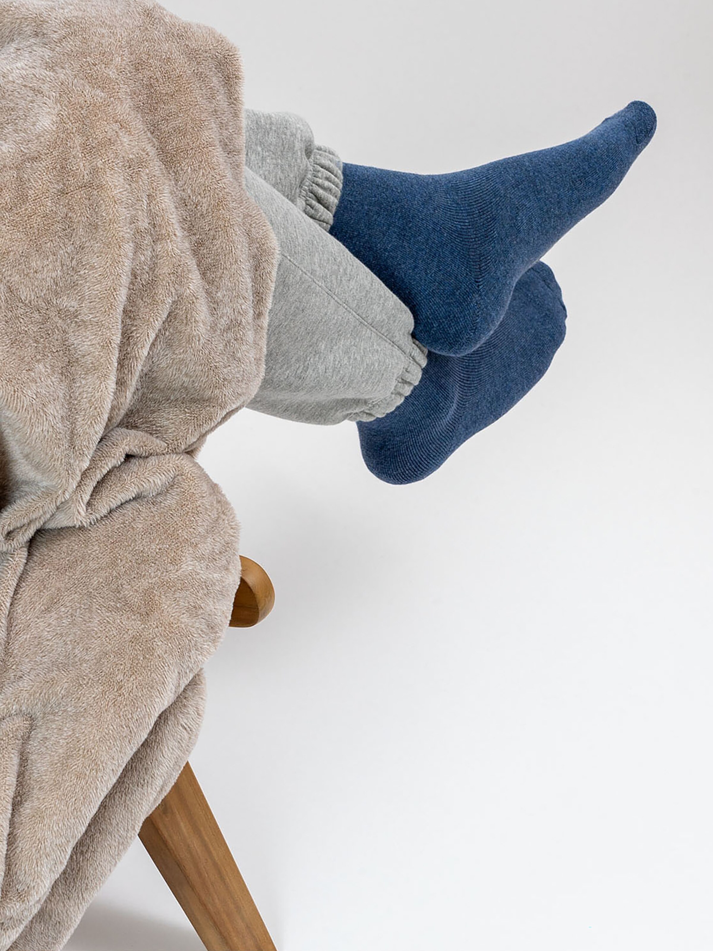 Occulto Socks 'Bille' in Blue: front