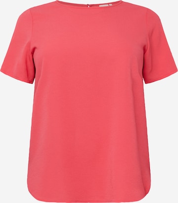 ONLY Carmakoma Blouse 'VICA' in Rood: voorkant