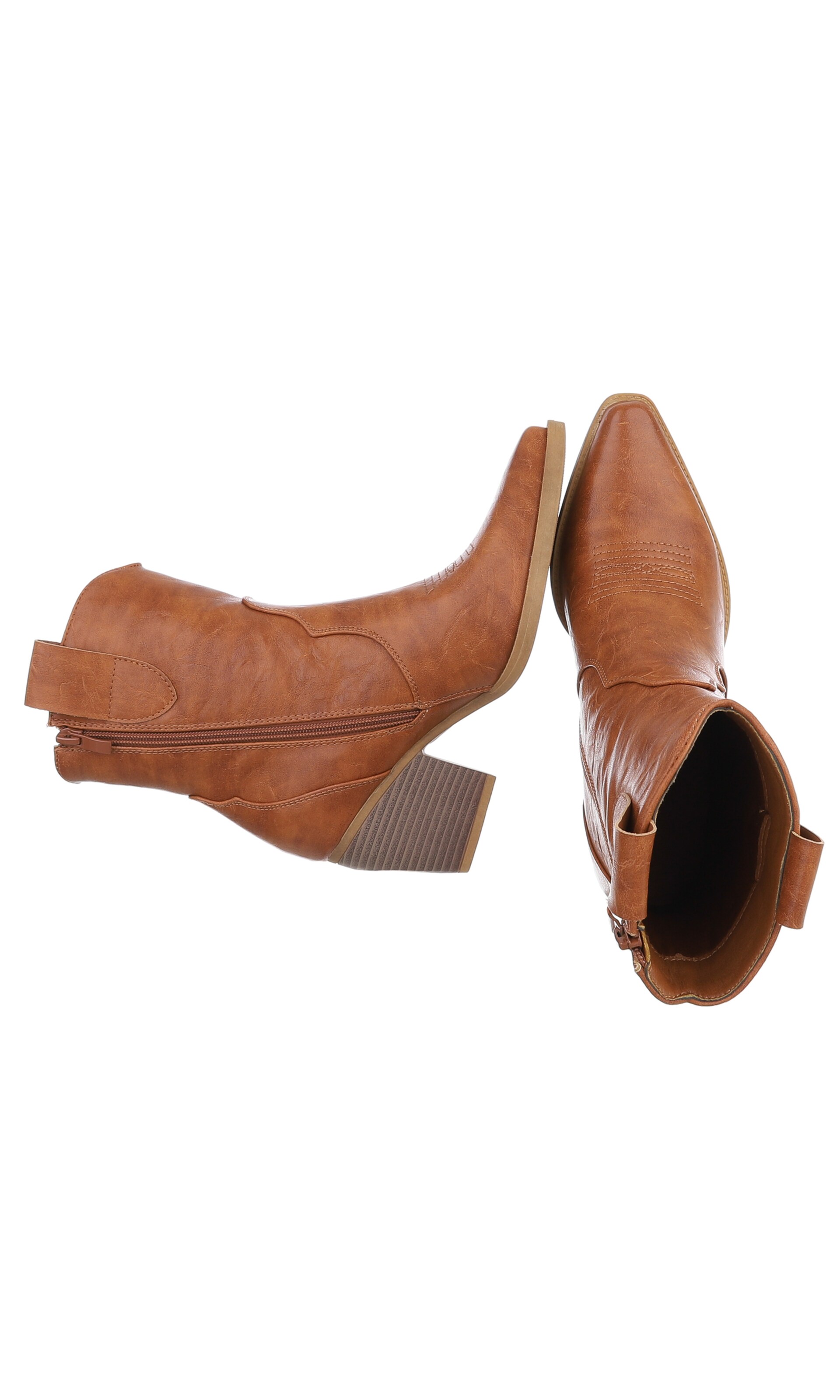 Ital-Design Cowboy Boots in Beige