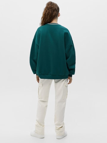 Pull&Bear Sweatshirt in Grün