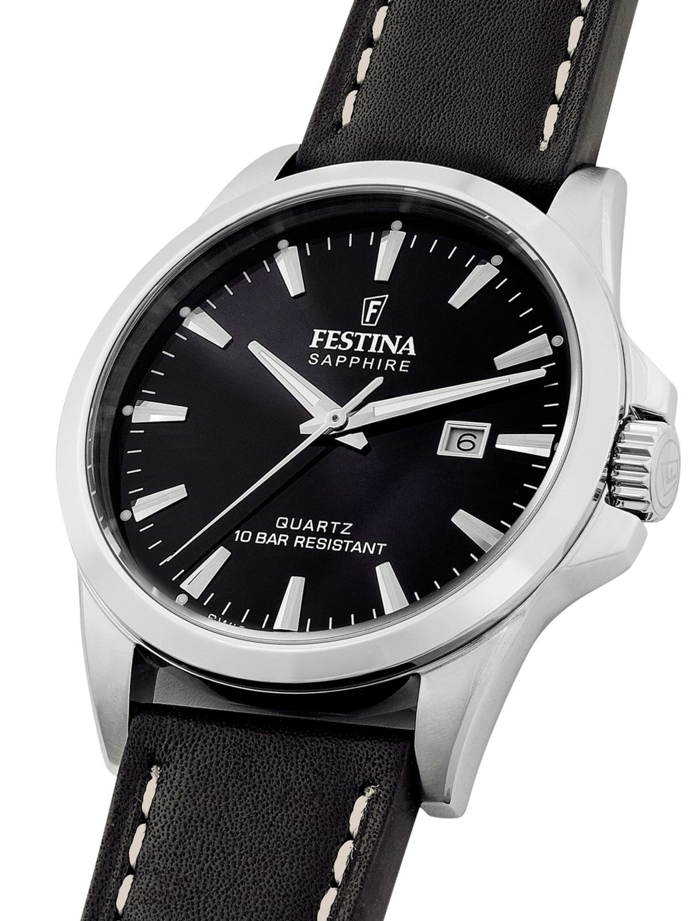 FESTINA Zegarek analogowy 'Watch Swiss Made' w kolorze czarny