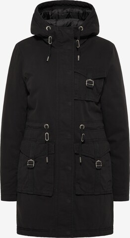 usha BLUE LABEL Winterparka in Zwart: voorkant