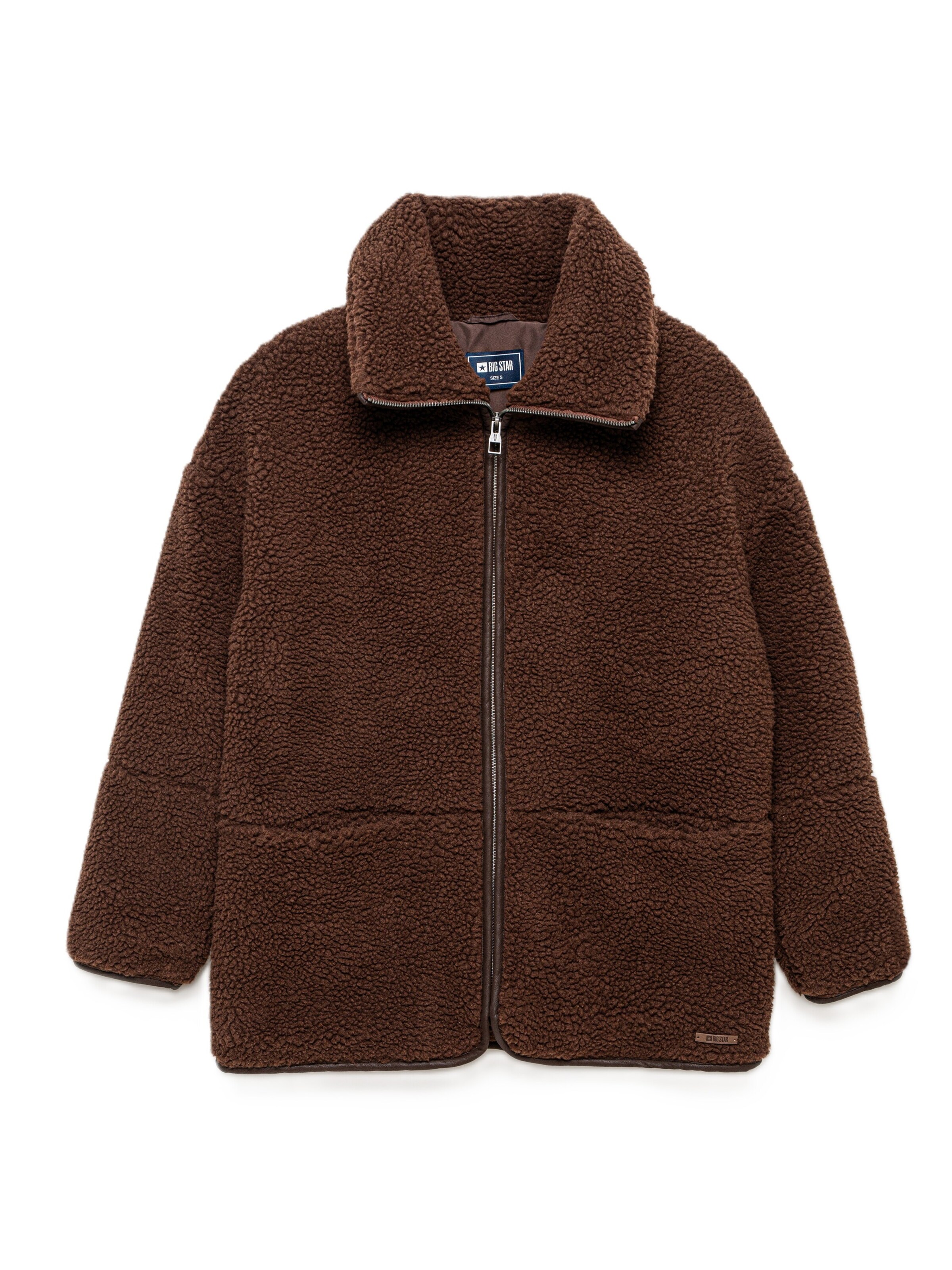 BIG STAR Zip-Up Hoodie 'Anabela' in Brown: front